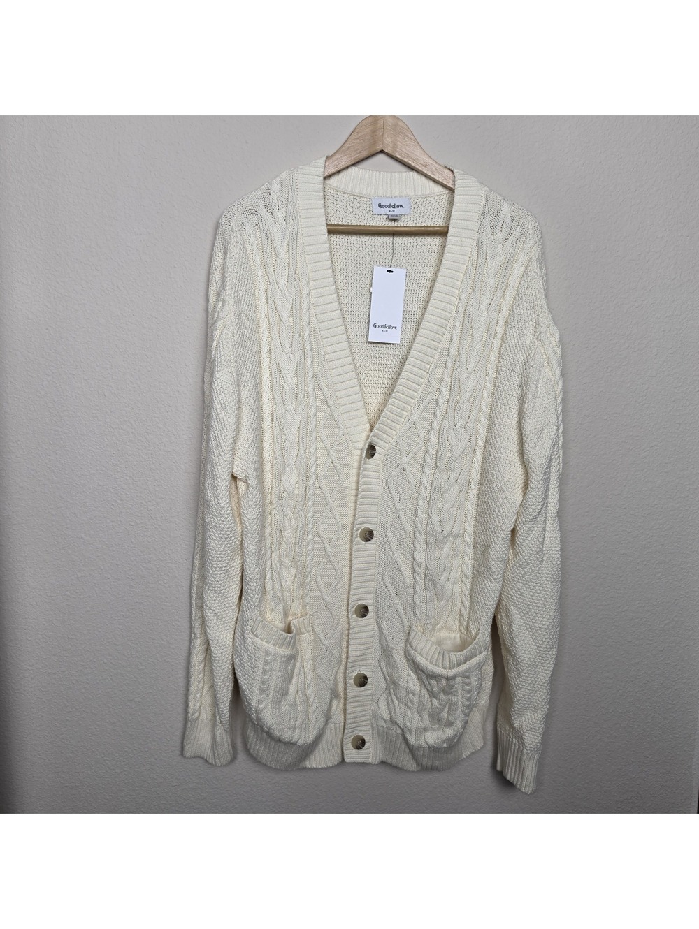 Goodfellow & Co Men's Long Sleeve V-Neck Cardigan Sweater XL